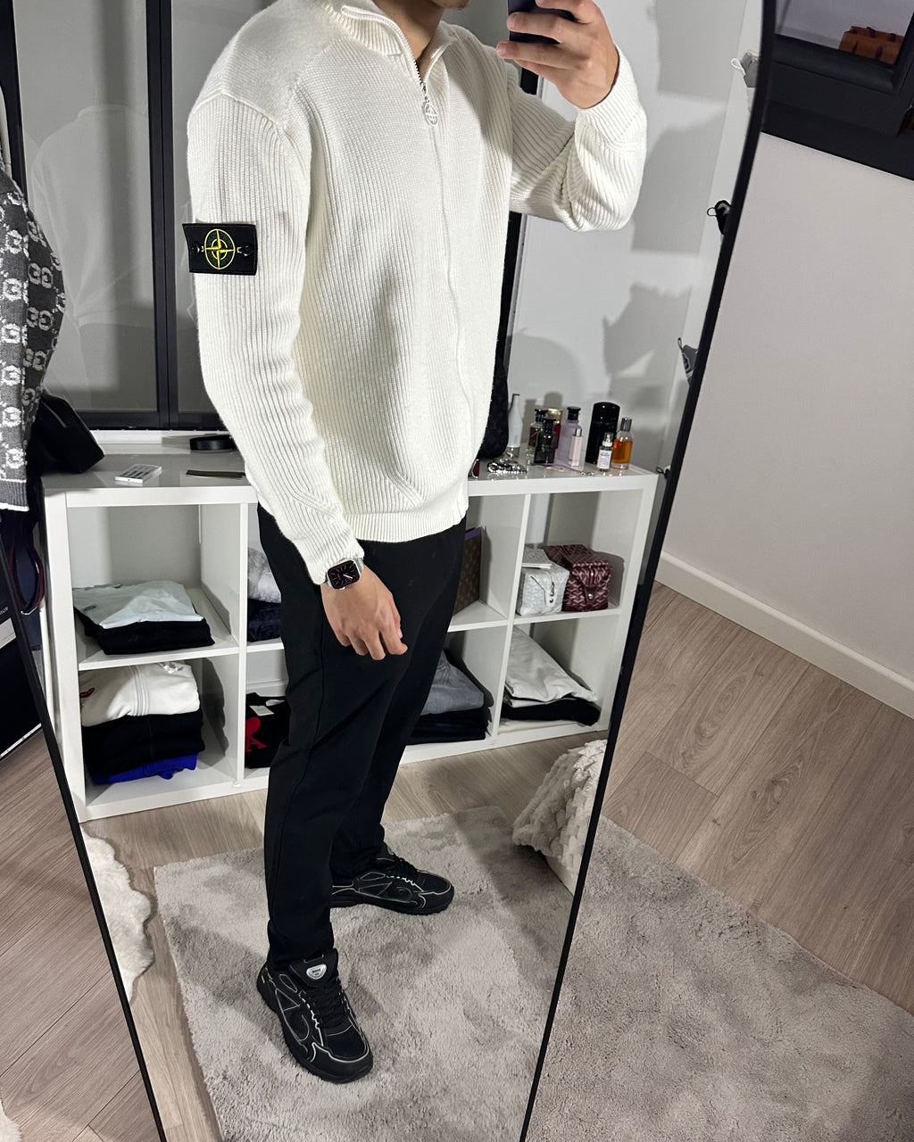 Gilet Stone Island en maille Blanc