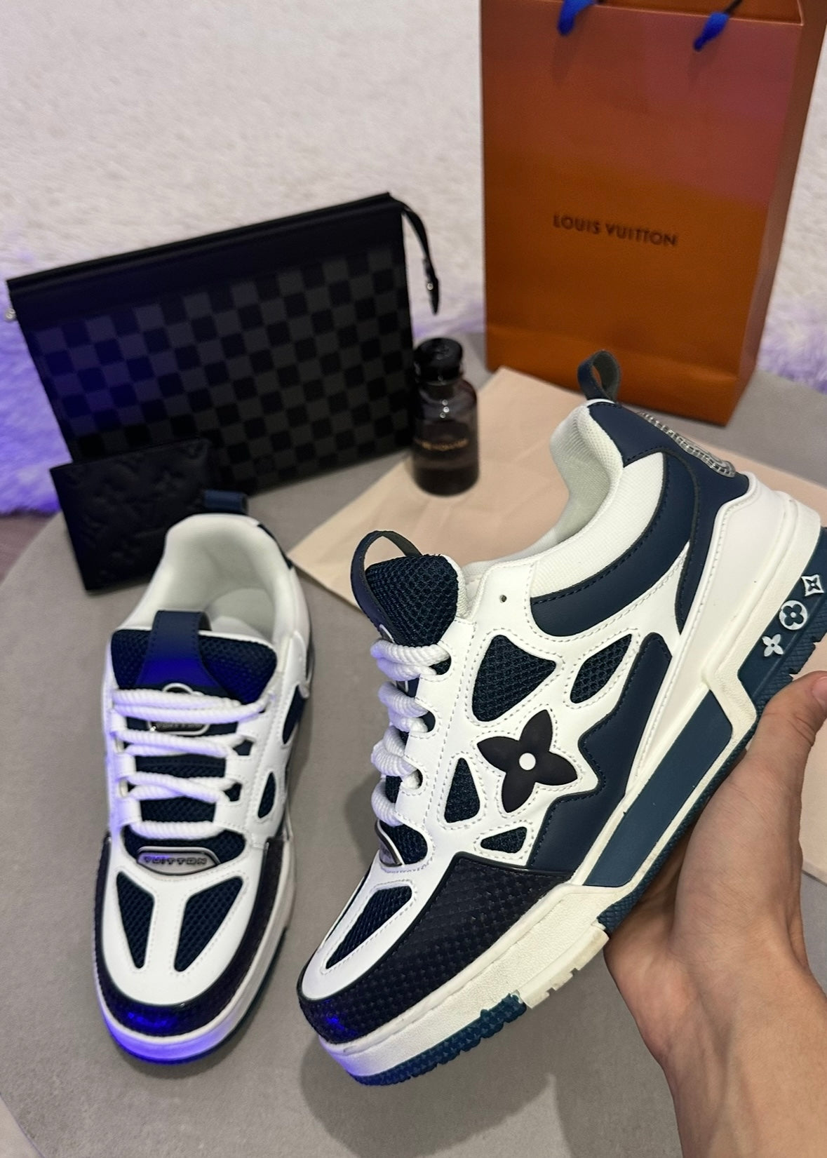 Basket Skate LV Bleu