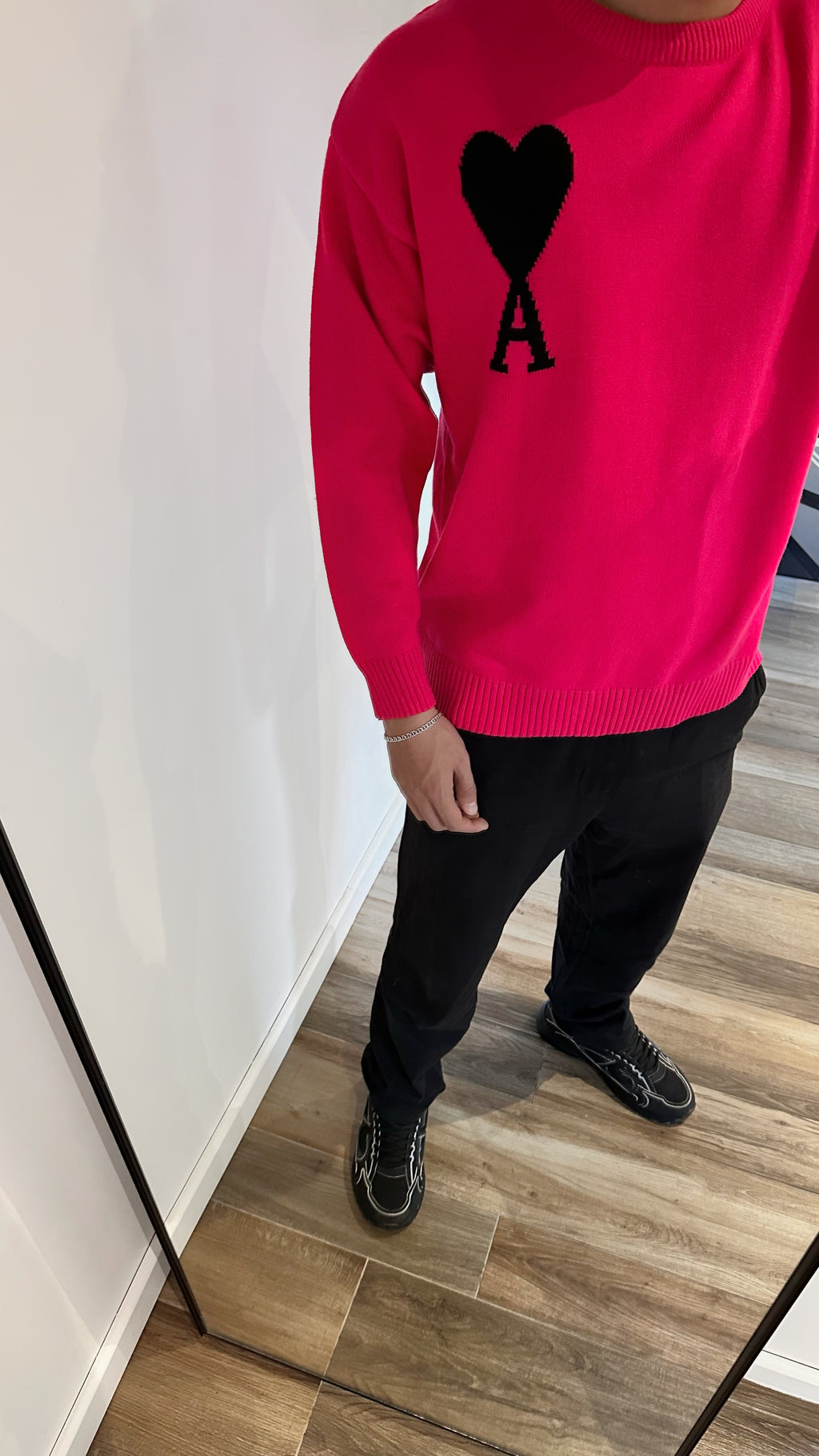 Pull Ami Paris en laine Rose