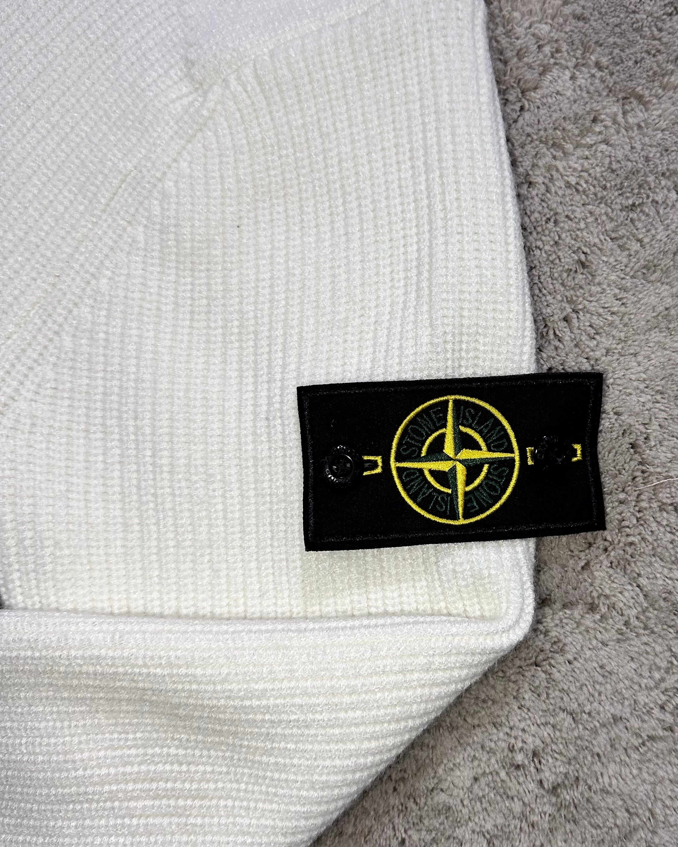 Gilet Stone Island en maille Blanc