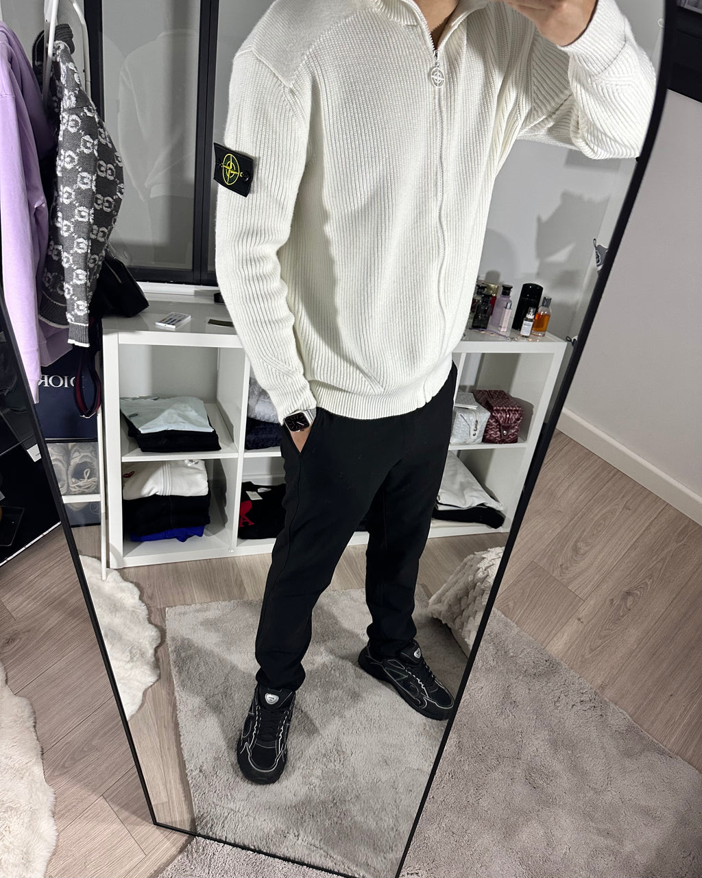 Gilet Stone Island en maille Blanc