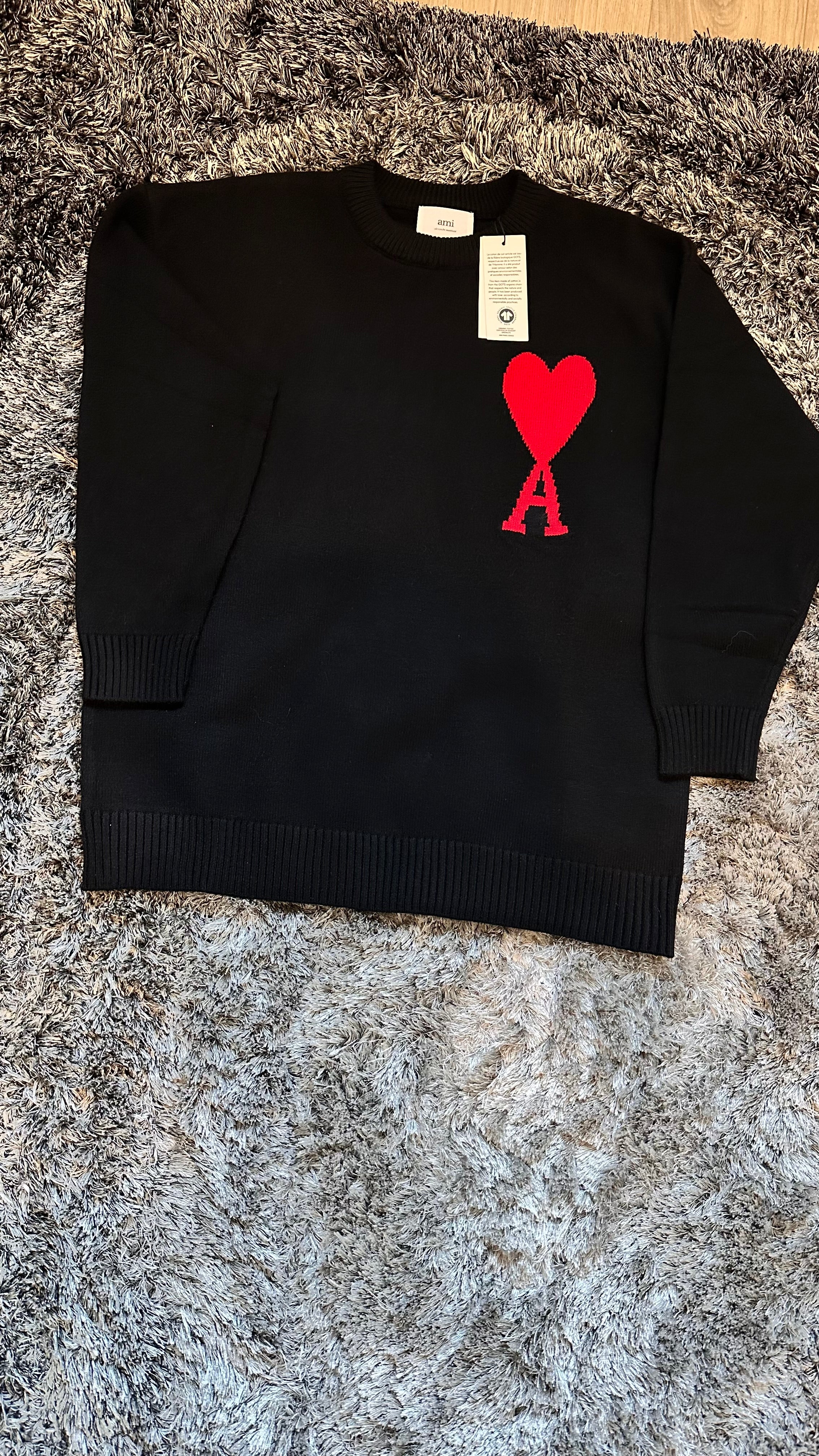 Pull Ami Paris en laine Noir