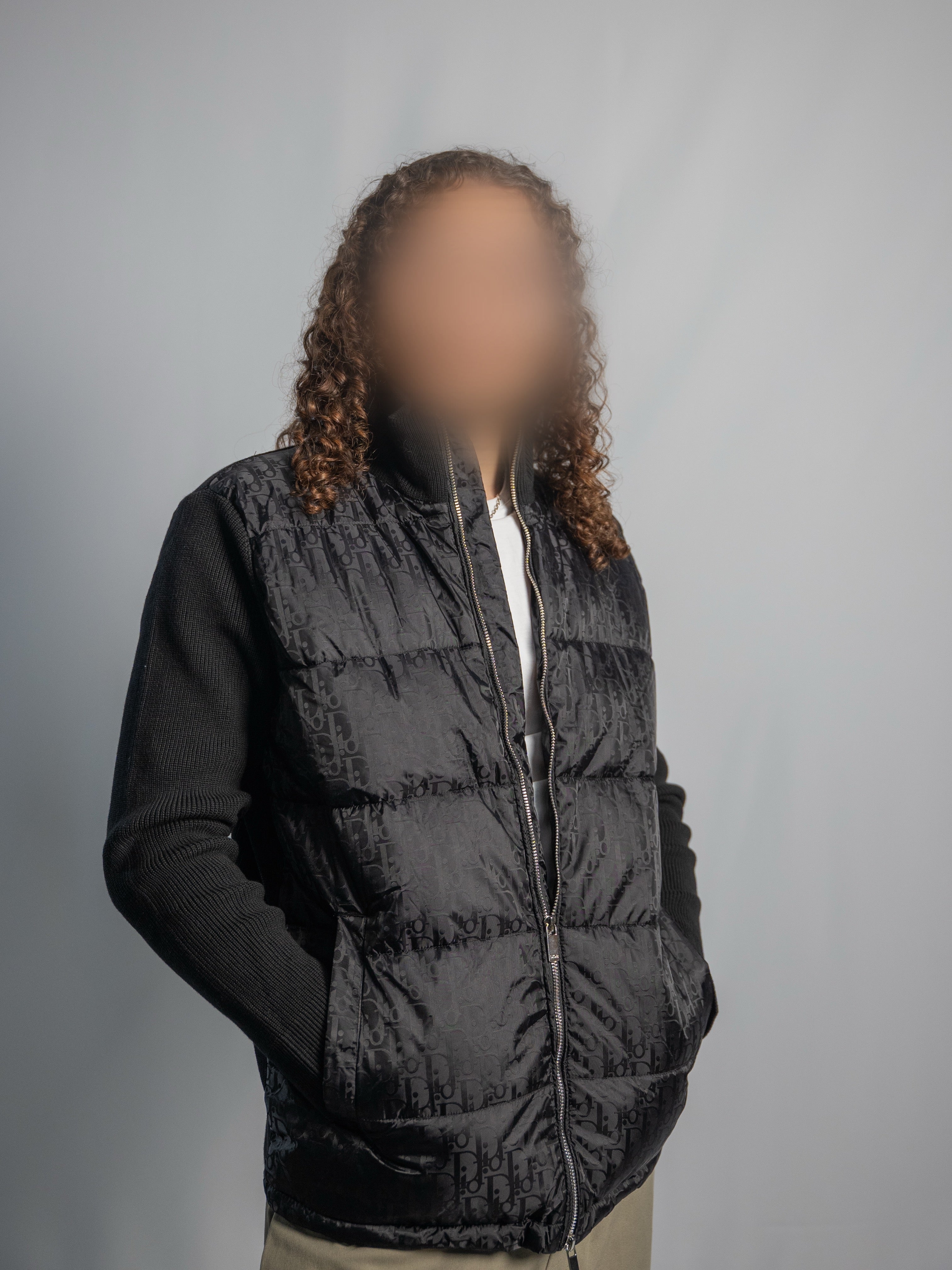 Veste Dior Oblique Noir – Manches en maille