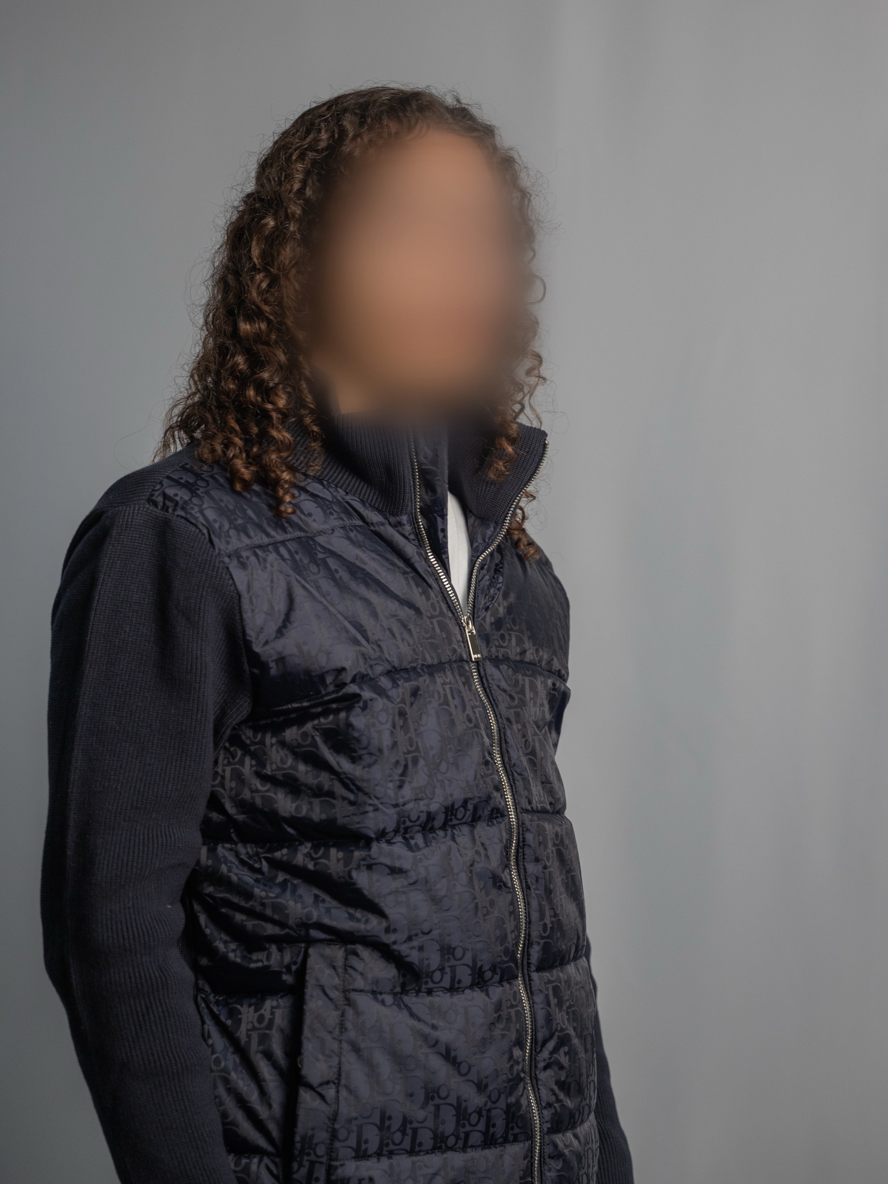 Veste Dior Oblique Marine  Manches en maille