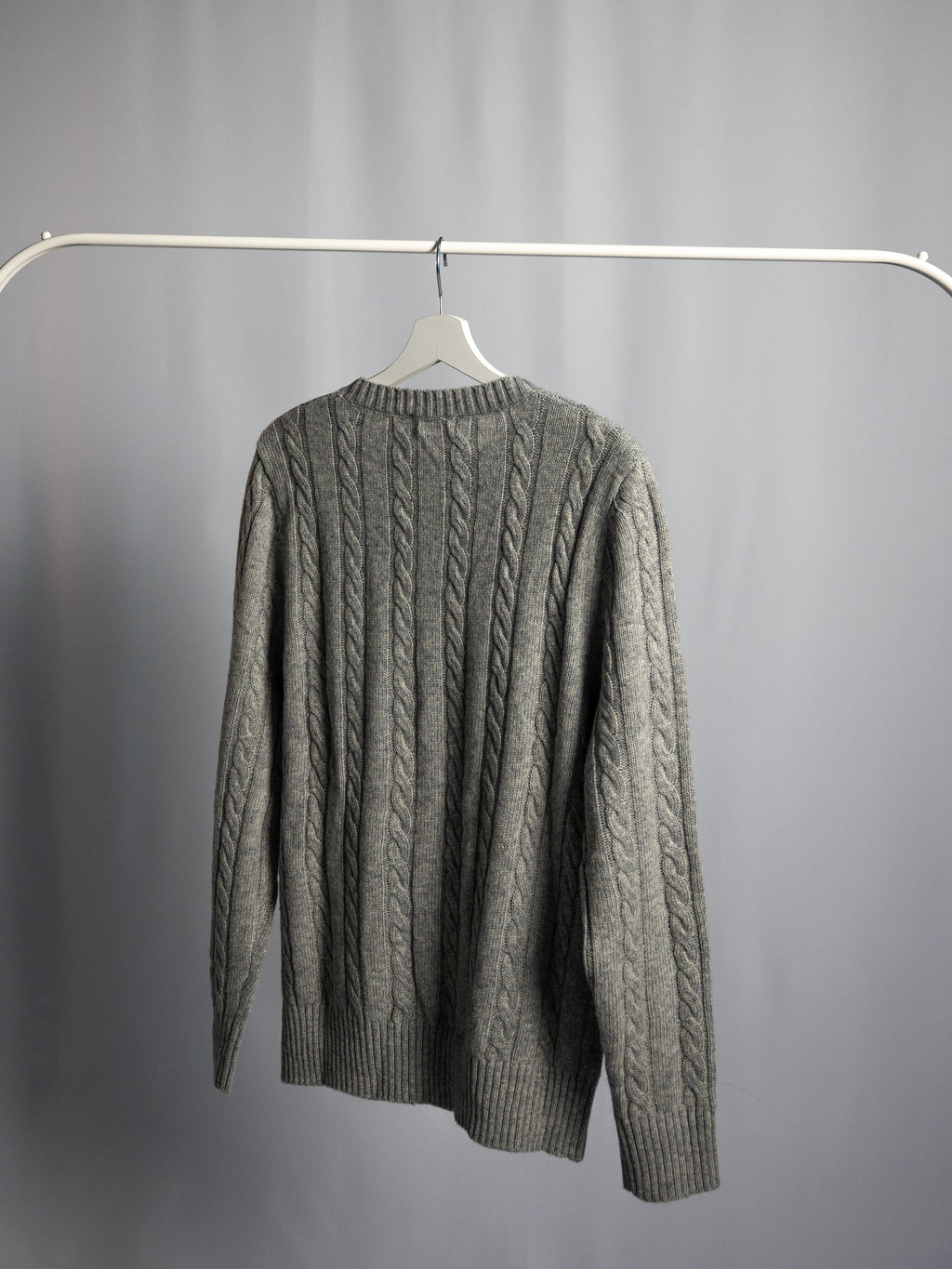 Pull Ralph Lauren Gris – Maille torsadée