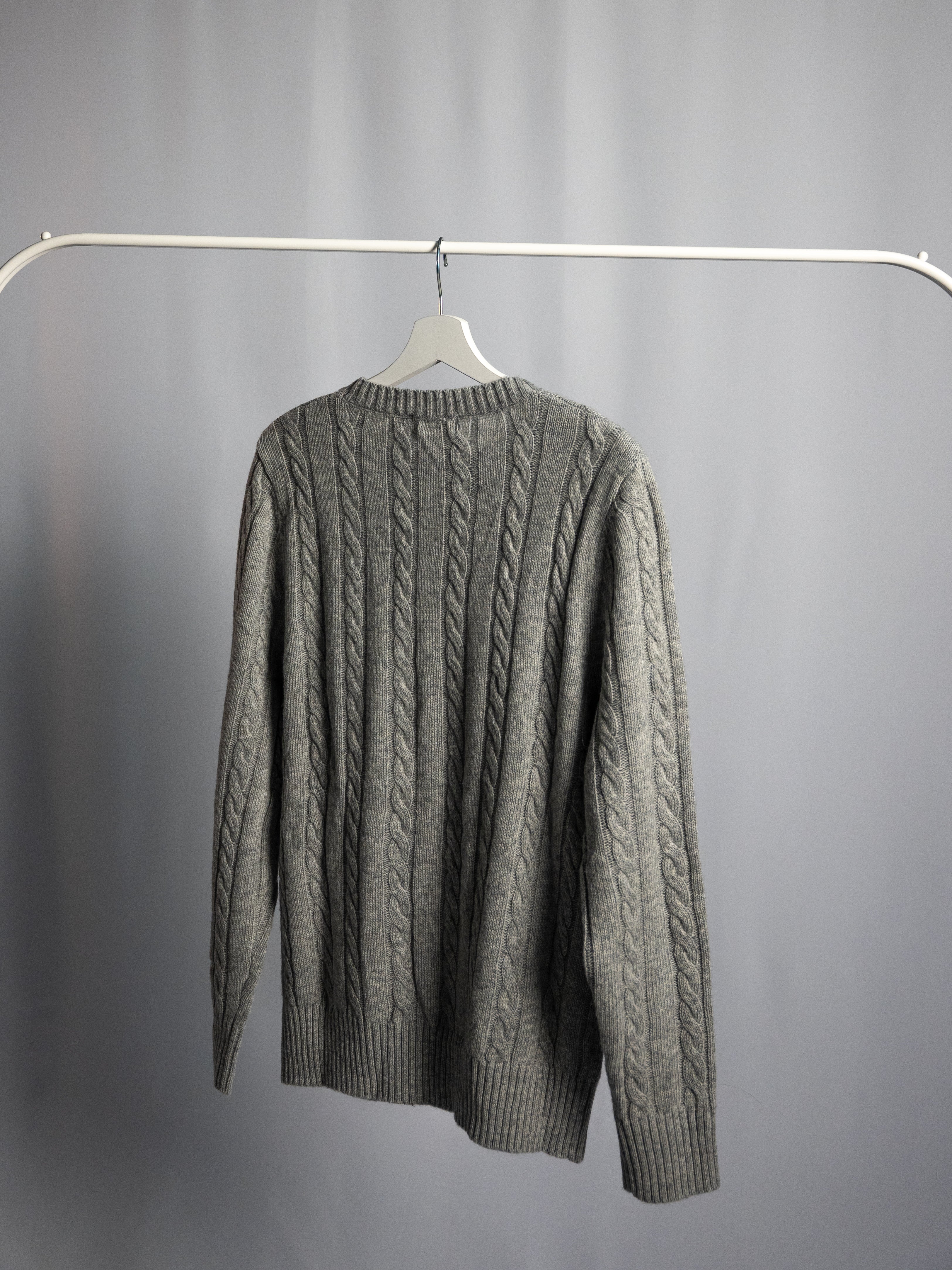 Pull Ralph Lauren Gris – Maille torsadée