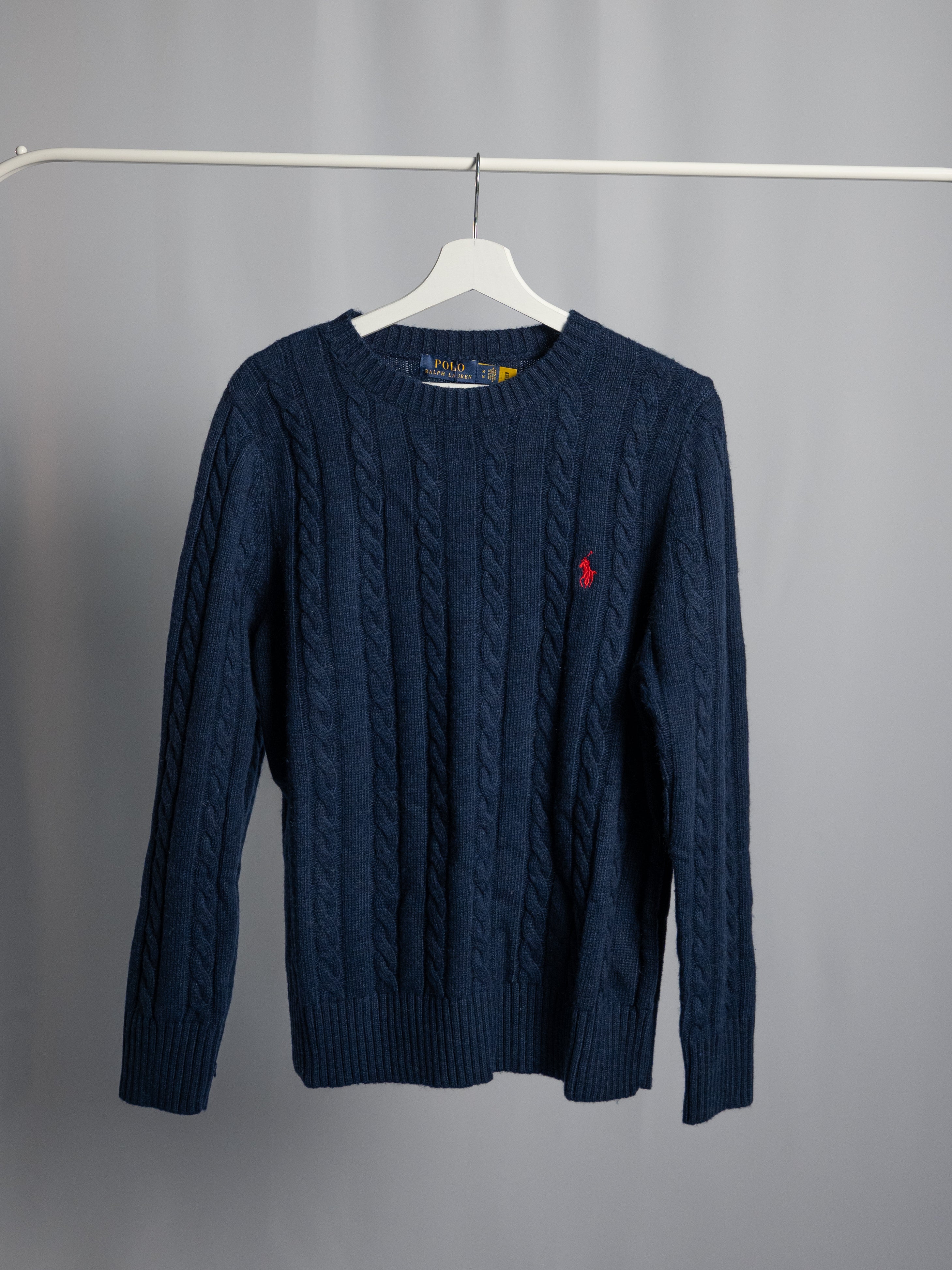 Pull Ralph Lauren Bleu Marine – Maille torsadée