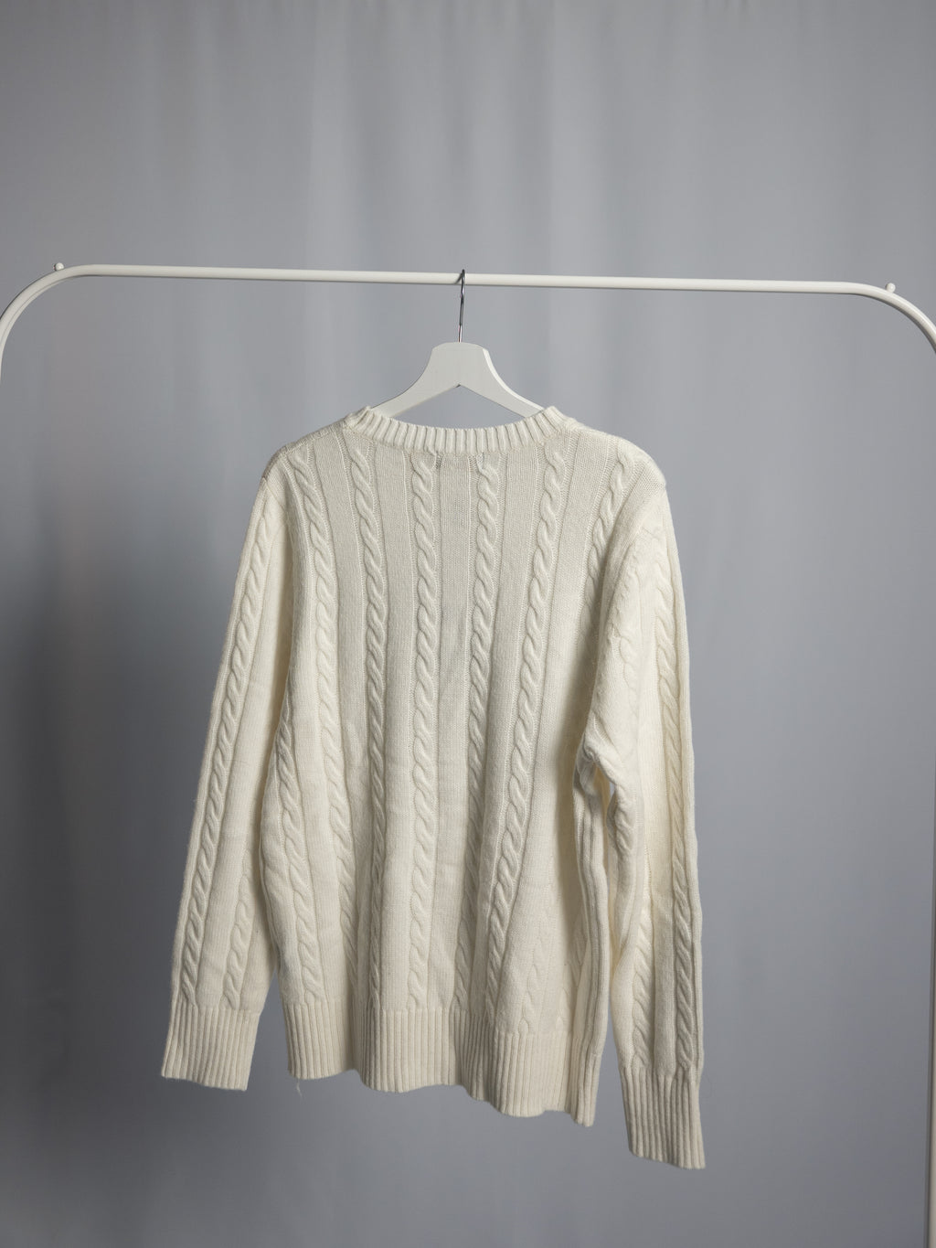 Pull Ralph Lauren Blanc – Maille torsadée