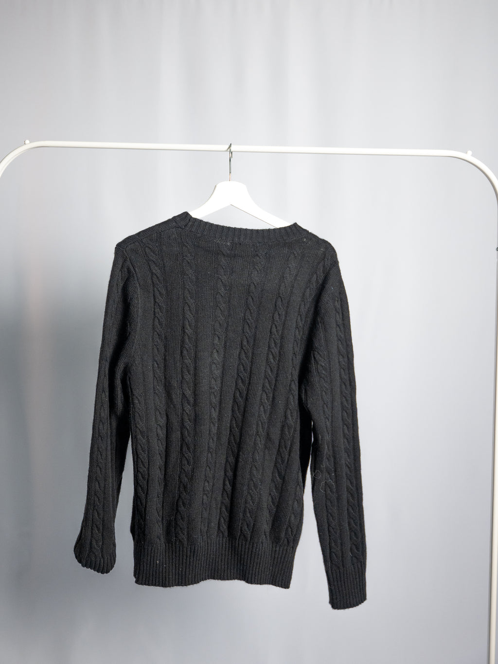 Pull Ralph Lauren Noir – Maille torsadée