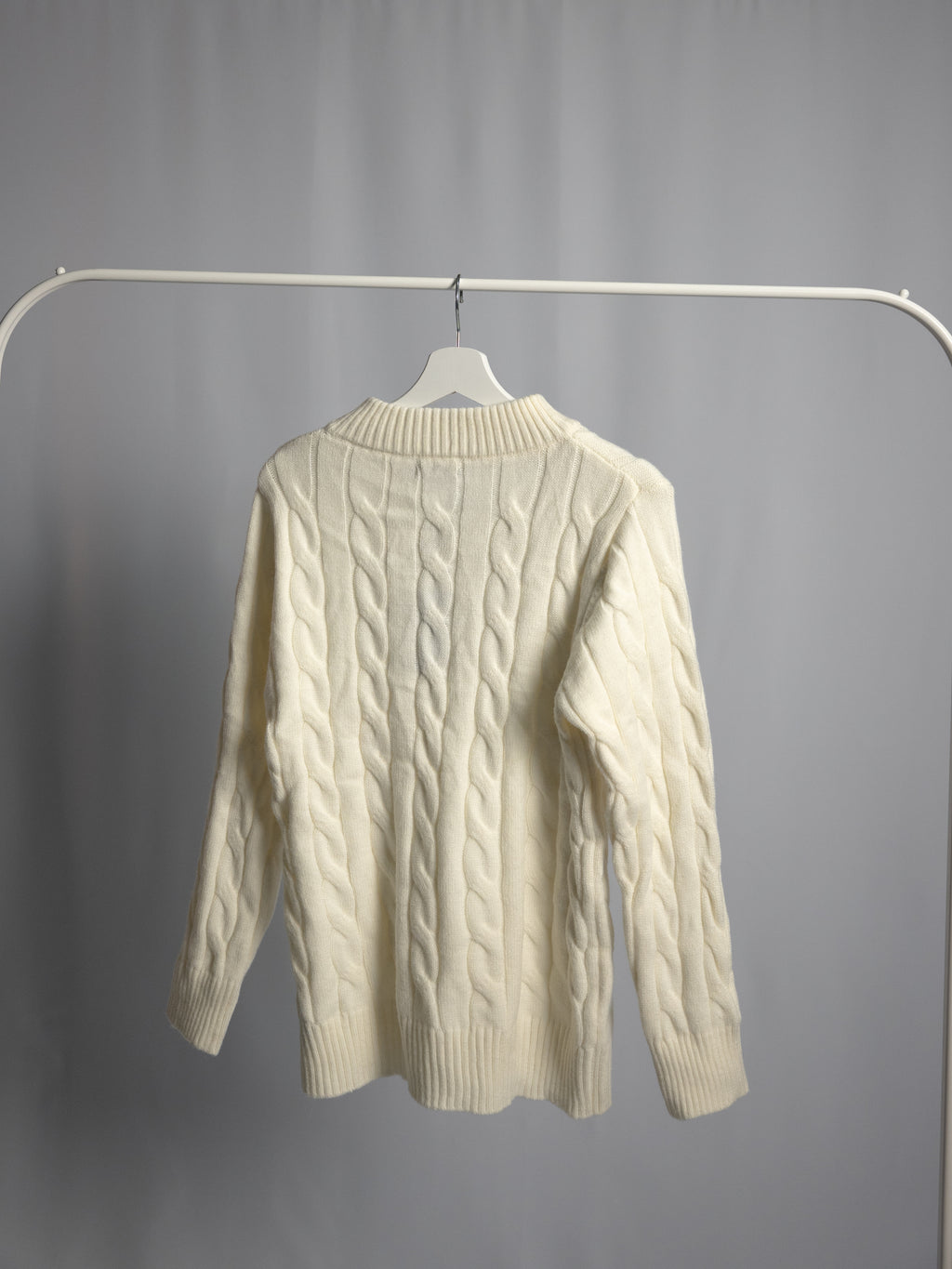 Pull Ralph Lauren Blanc – Maille torsadée