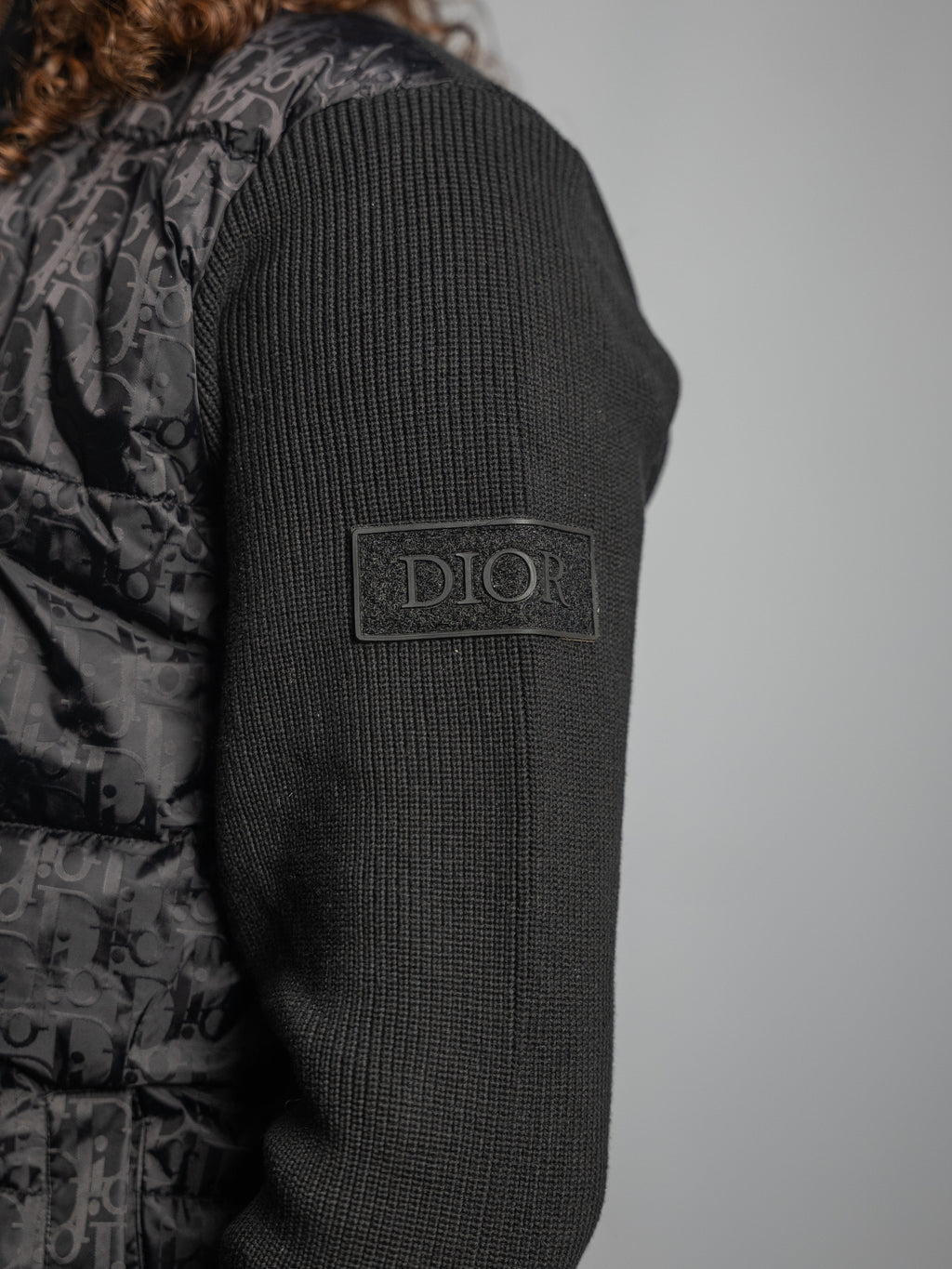 Veste Dior Oblique Noir – Manches en maille