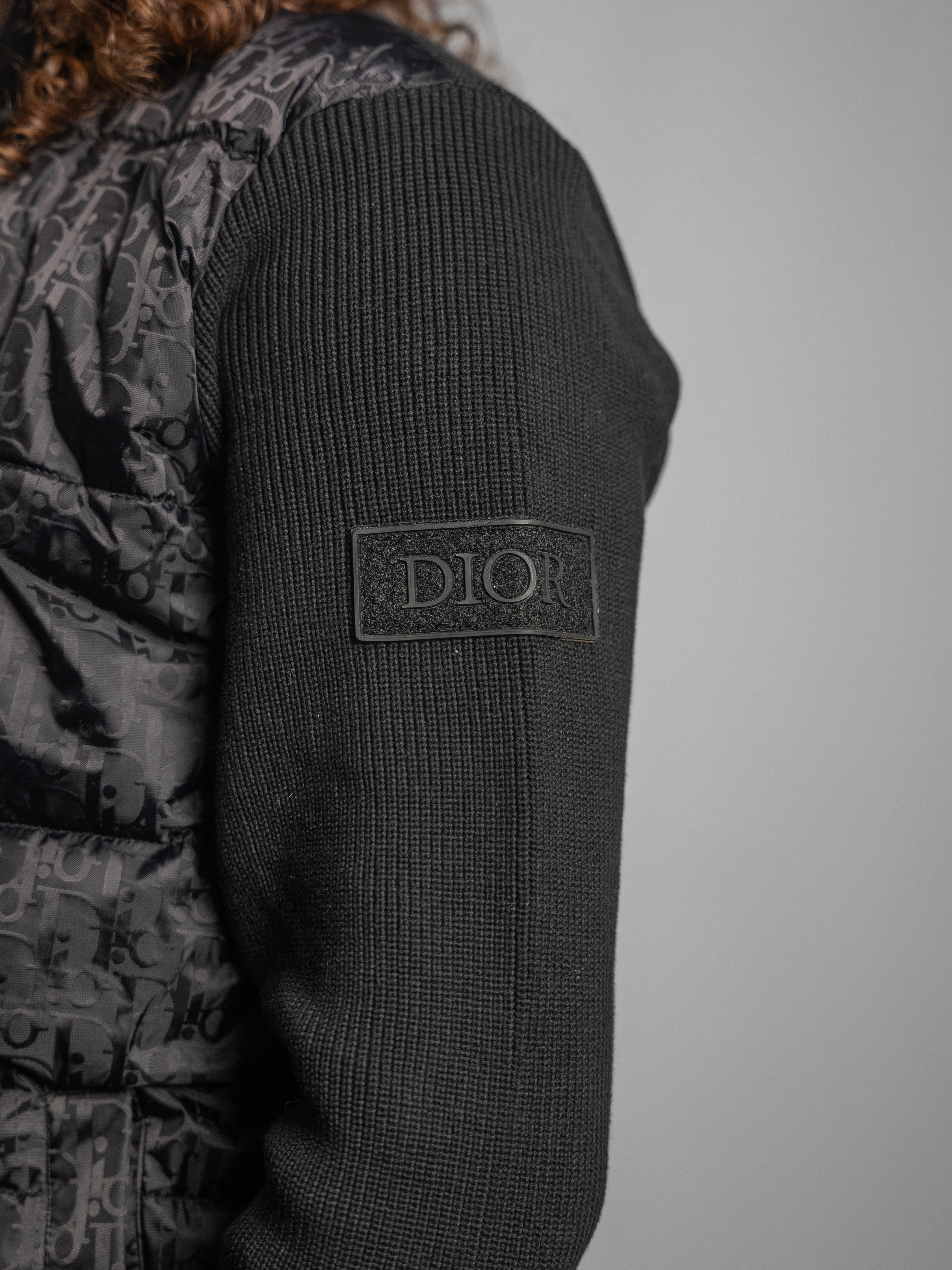 Veste Dior Oblique Noir – Manches en maille