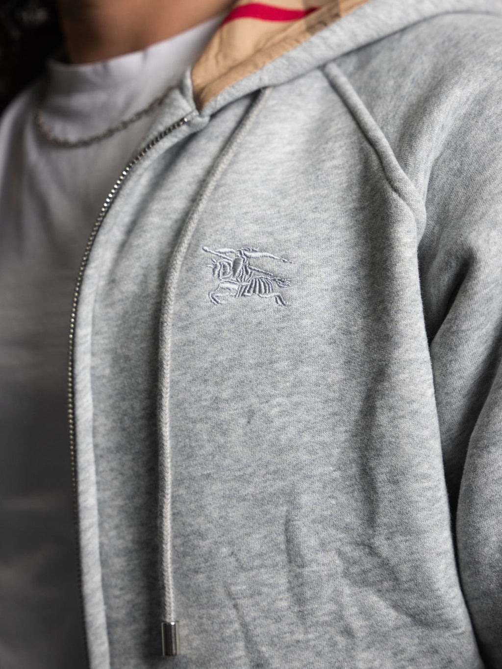Sweat Zippé Burberry Gris